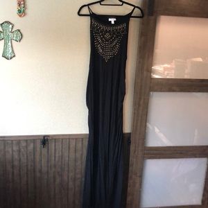 Liz Lange maternity maxi with beaded detail